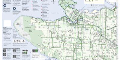 Vancouver basikal lane peta