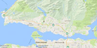 Vancouver pulau peta gunung