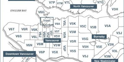 Vancouver pulau kode pos peta