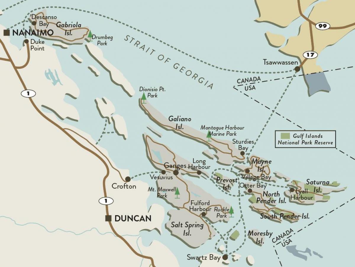 peta vancouver pulau dan teluk pulau-pulau