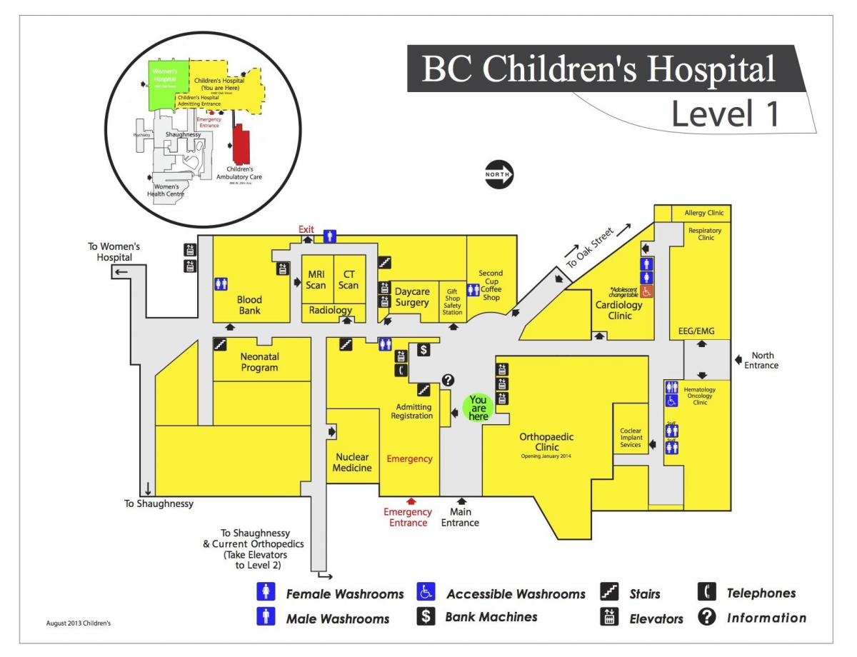 Peta rumah sakit anak-anak vancouver