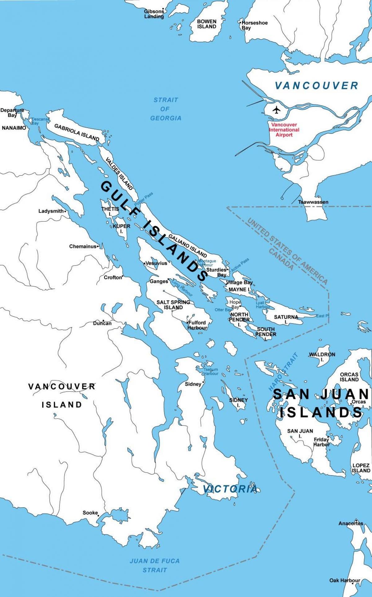 Peta utara teluk pulau-pulau 