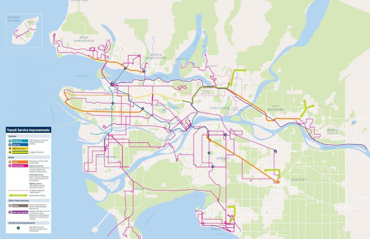 vancouver transit sistem peta