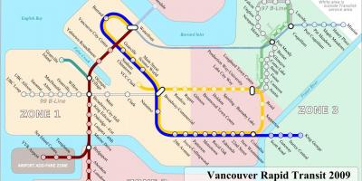 Vancouver skytrain peta zon