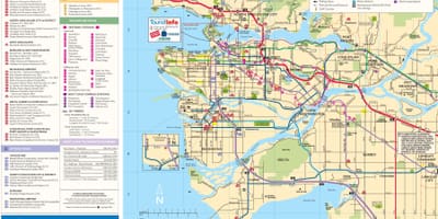 Peta yang lebih besar vancouver bc