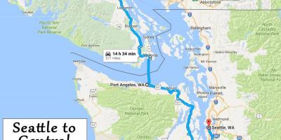 Vancouver pulau peta jarak mengemudi