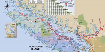 Vancouver pulau lebuh raya peta